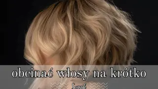 Sen o obcinaniu włosów na krótko. Jasne, falowane włosy na ciemnym tle.